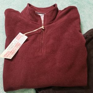NWT American Threads Burgundy Half Zip Sz X-Large